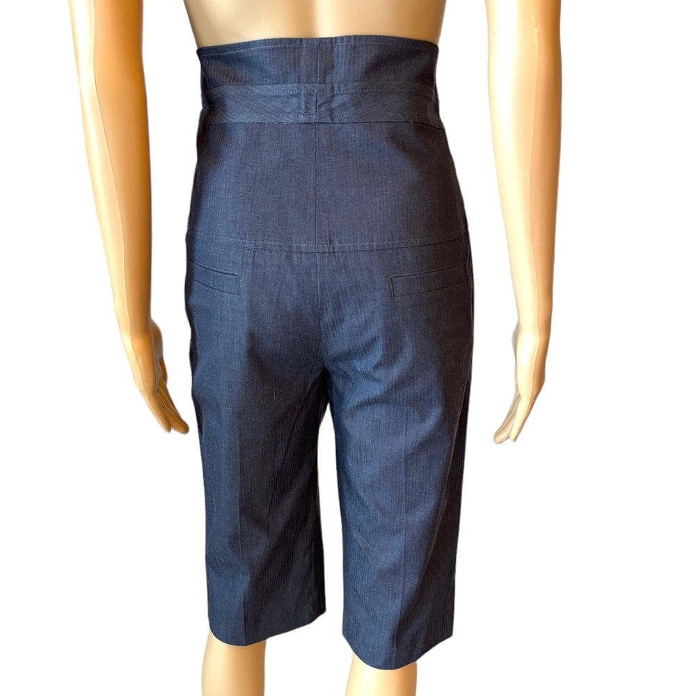 Alvin Valley Grey Pinstripe Ultra High Rise Capri Pants - Picture 7 of 10
